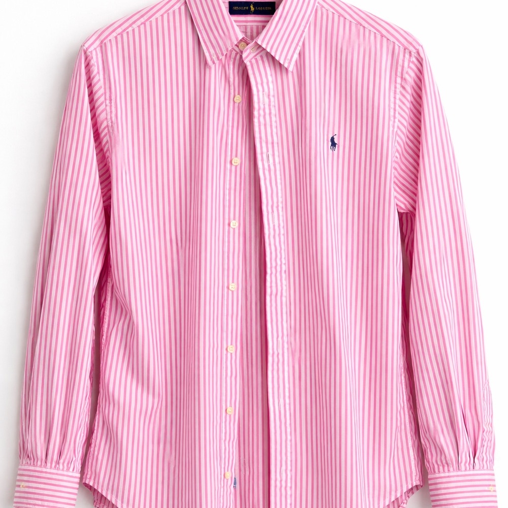 Ralph Lauren Pink Striped Button-Down Shirt